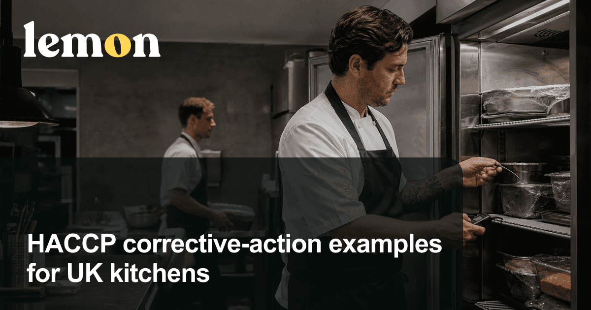 HACCP corrective-action examples for UK kitchens